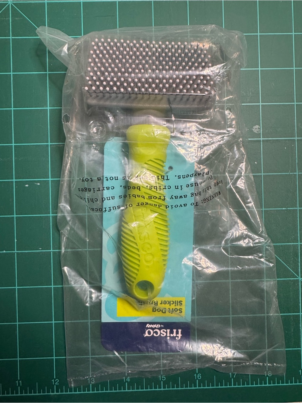 frisco Soft Dog Slicker Brush - Lime Green - Picture 4 of 4